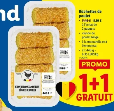 Offre: Bûchettes de poulet