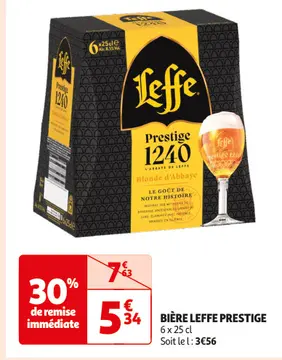 Offre: BIÈRE LEFFE PRESTIGE