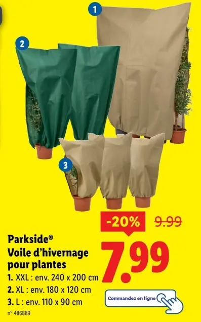 Offre: Voile d'hivernage pour plantes