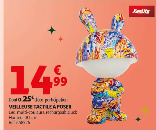 Offre: Veilleuse tactile à poser