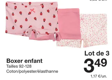 Offre: Boxer enfant