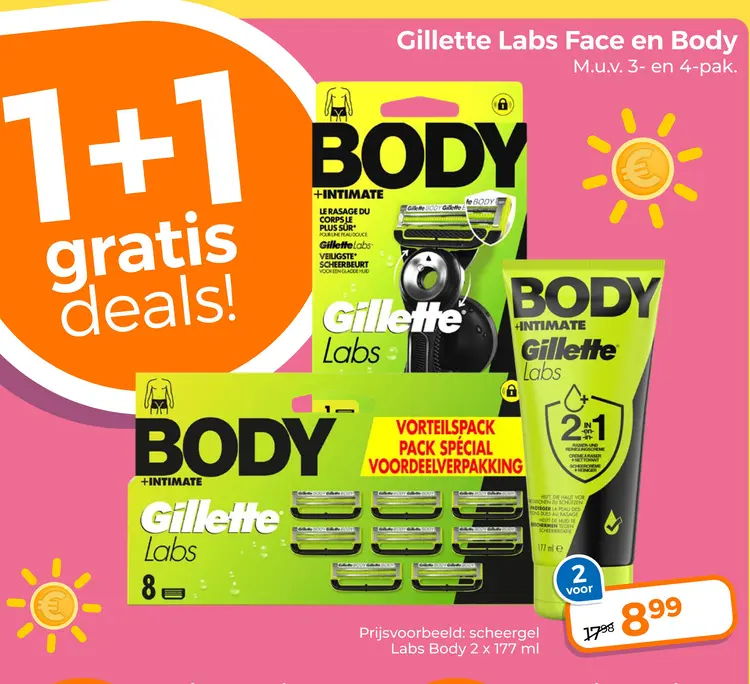 Aanbieding: Gillette Labs Face en Body
