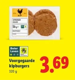 Aanbieding: Voorgegaarde kipburgers