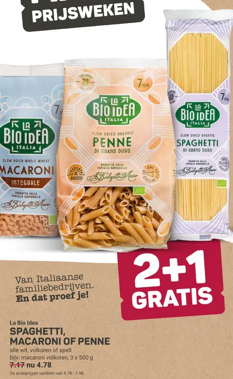 Aanbieding: Spaghetti, macaroni of penne