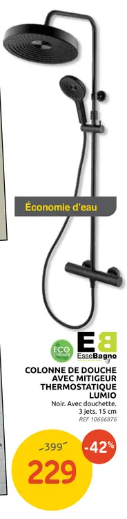 Offre: Colonne de douche avec mitigeur thermostatique