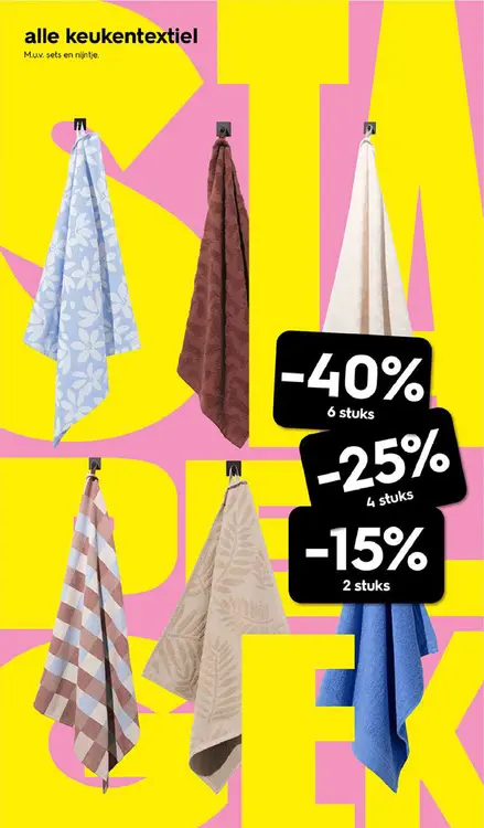 Promotie: Alle keukentextiel