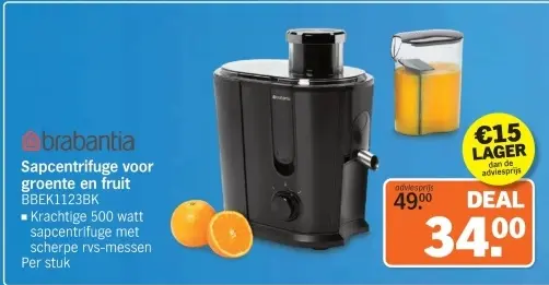 Aanbieding: Sapcentrifuge voor groente en fruit