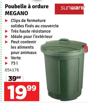 Offre: Poubelle à ordure MEGANO
