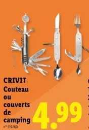 Offre: Couteau ou couverts de camping