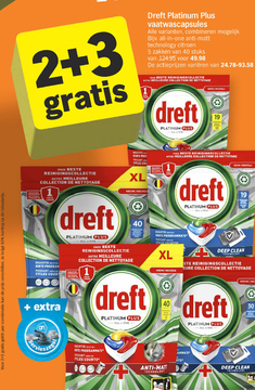 Aanbieding: Dreft Platinum Plus vaatwascapsules