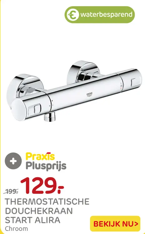 Aanbieding: Thermostatische douchekraan start alira