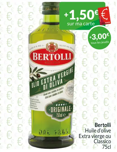 Offre: Huile d'olive Extra vierge ou Classico