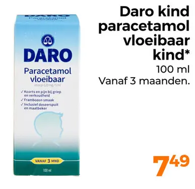 Aanbieding: Kind paracetamol vloeibaar kind