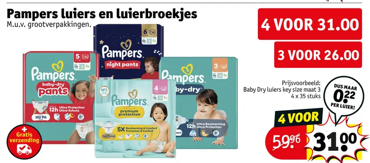 Aanbieding: Luiers en luierbroekjes