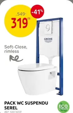 Offre: Pack wc suspendu SEREL