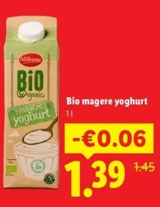 Aanbieding: Bio magere yoghurt
