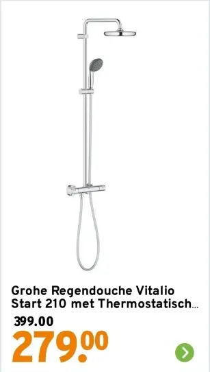Aanbieding: Regendouche Vitalio Start 210 met Thermostatisch