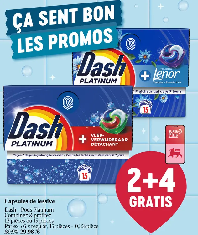 Offre: Capsules de lessive Dash - Pods Platinum