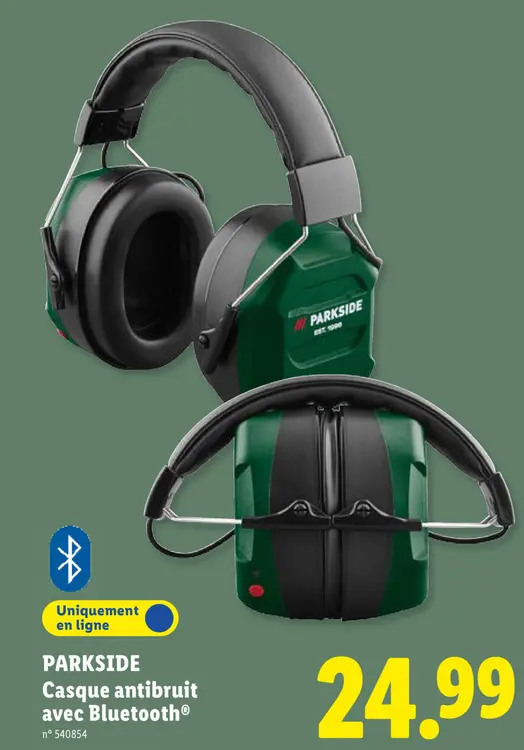 Offre: Casque antibruit avec Bluetooth®
