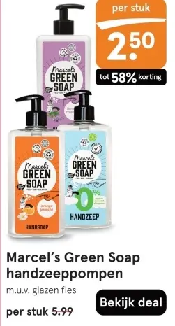 Aanbieding: Marcel's Green Soap handzeeppompen