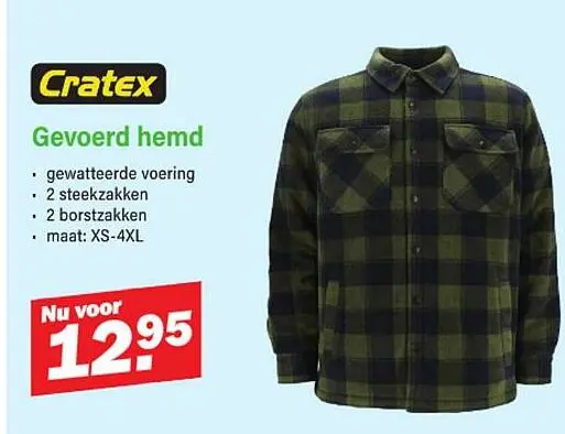 Promotie: Gevoerd hemd