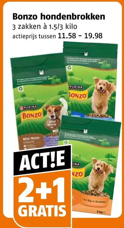 Aanbieding: Bonzo hondenbrokken