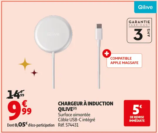 Promotie: Chargeur à induction