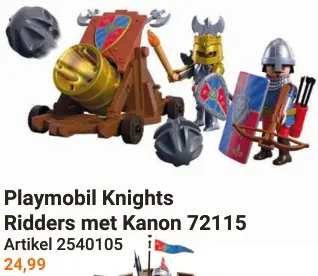 Aanbieding: Knights Ridders met Kanon 72115
