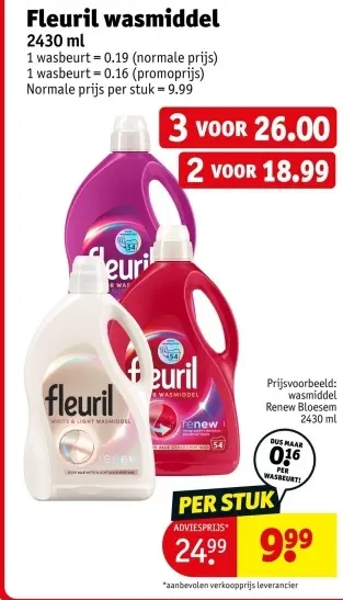 Promotie: Fleuril wasmiddel