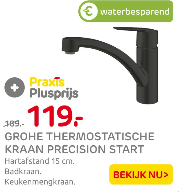 Aanbieding: Grohe thermostatische kraan precision start