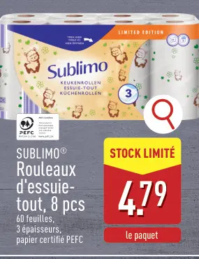 Offre: Rouleaux d'essuie-tout