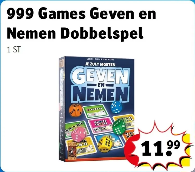 Aanbieding: Geven en Nemen Dobbelspel