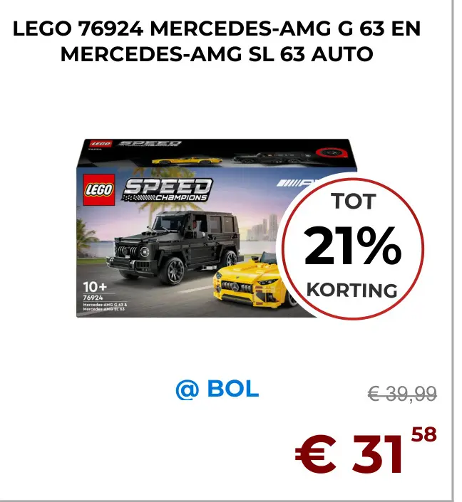 Aanbieding: Lego 76924 Mercedes-AMG g 63 en Mercedes-AMG