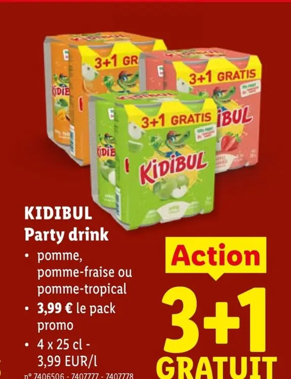 Offre: Kidibul Party drink