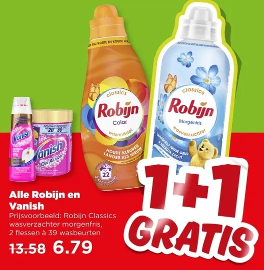 Aanbieding: Robijn en Vanish