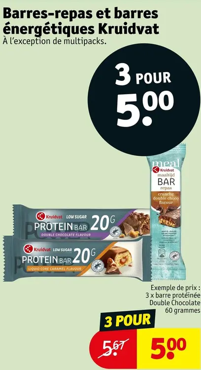 Offre: Barres-repas et barres énergétiques