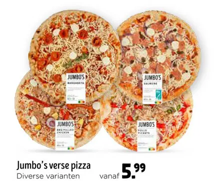 Aanbieding: Jumbo's verse pizza