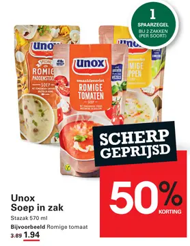 Aanbieding: Unox Soep in zak