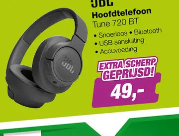 Aanbieding: JBL Tune 720BT over-ear koptelefoon
