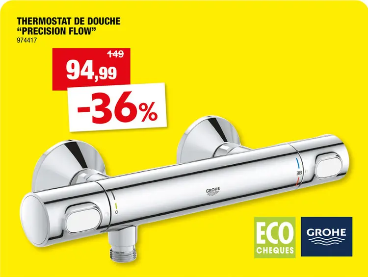 Offre: GROHE Precision Flow mitigeur thermostatique chrome