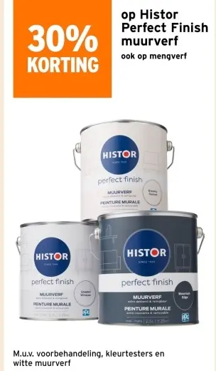 Aanbieding: Histor Perfect Finish muurverf