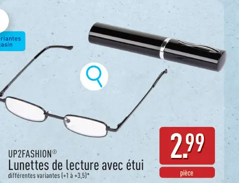Offre: Lunettes de lecture avec étui