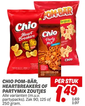 Aanbieding: CHIO POM-BÄR, HEARTBREAKERS OF PARTYMIX ZOUTJ