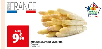 Aanbieding: ASPERGES BLANCHES VIOLETTES