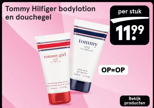 Aanbieding: Tommy Hilfiger bodylotion en douchegel