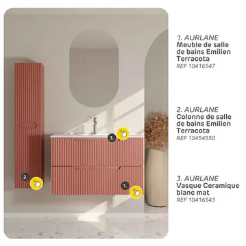 Offre: Meuble de salle de bains Emilien Terracota