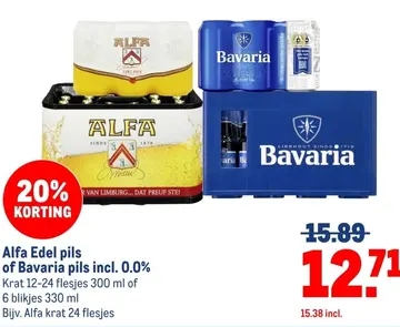 Aanbieding: Alfa Edel pils of Bavaria pils incl. 0.0%