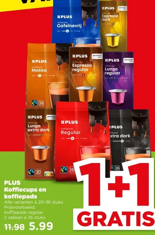 Aanbieding: Koffiecups en koffiepads