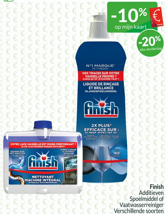Promotie: Finish Additieven Spoelmiddel of Vaatwasserreiniger