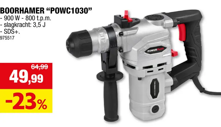 Promotie: Powerplus EG POWC1030 boorhamer 900W